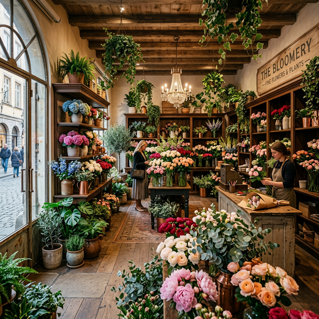 Wnętrze kwiaciarni Kwiaty U Basi